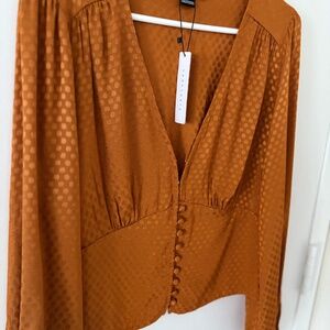 NEW WITH TAGS SANCTUARY MERCURY RISING WOMENS BUTTON DOWN TOP SIZE M